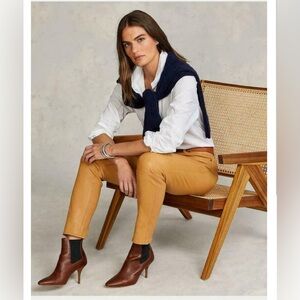 Ralph Lauren Brown Polo Lambskin Leather Legging Jeans Pants